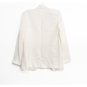 Mural Women size M White Blazer Open Front Shawl Lapel Long Sleeve